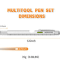Dimensions and features of 9 In 1 Multitool Pen Gift For Men With Personalized Gift Box Ideal Fathers Day Gift For Dad Husband Boyfriend