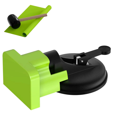 Floor Gap Fix Tool Kit with suction cup, rubber mallet, and silicone pad for floating floors repair kit components