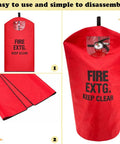 Six Pack Fire Extinguisher Covers For 13 To 20 Lb Units Heavy Duty Thick Protective Sleeves Scratch Resistant Protection With Quick Release For Easy Removal Weather Resistant 18 By 26 Inches
