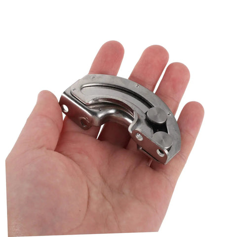 Concealed Hidden Cabinet Hinges 90 Degree Curved For Doors Two Piece Stainless Steel Industrial Grade Hinges With Strong Support Prevent Over Swinging