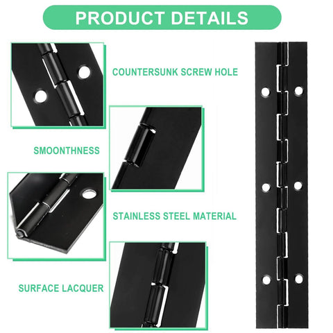 Heavy Duty 6 Inch Stainless Steel Piano Hinge Continuous Hinge With 1.2 Inch Open Width product details