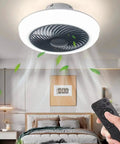Remote Control Ceiling Fan With Lights, 72W Dimmable Flush Mount Ceiling Fan With LED Light, modern bedroom setting