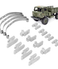 Leaf Spring Suspension Steel Bar Kit For WPL B4 24 1/16 RC Car Upgrade, Trailer Leaf Springs Kit, components displayed