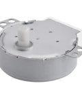 Top Notch Synchronous Motor 220V 50Hz 4 RPM CW CCW Replacement For Microwave Oven Turntable gray metal motor with white shaft.