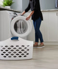 1.5 Bushel Portable Laundry Basket With Flexible Design Durable Build And Easy One Hand Carry Handles Grab And Go Convenience