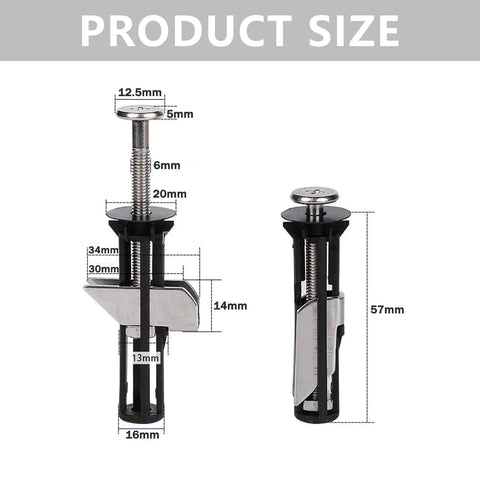 Sturdy Four Piece Toilet Seat Bolt Kit Crafted From Top Shelf 304 Stainless Steel For Hassle Free Bathroom Upgrades And Dead Set Reliable Mounting Power To Keep Your Seat Locked Down Tight Year Round size dimensions detailed image.