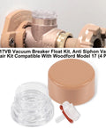 DIY RK17VB Vacuum Breaker Float Kit 4 Pack Anti Siphon Wall Faucet Repair Kit shown with components and assembly view.