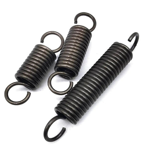 Three Rock Solid Heavy Duty Extension Springs forged from premium spring steel, featuring 5 mm wire diameter and 500 mm length.