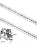 Hella Durable 12 Inch Piano Hinges Two Pack Stainless Steel Continuous Hinge with screws for storage and cabinet use.