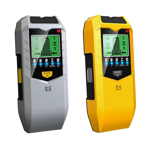 5 in 1 for stud Finder Wall Scanner with LCD Display for Wood Metal AC Wire Detection Deep Scan Mode DIY Tool(Yellow black) showing two color variants.