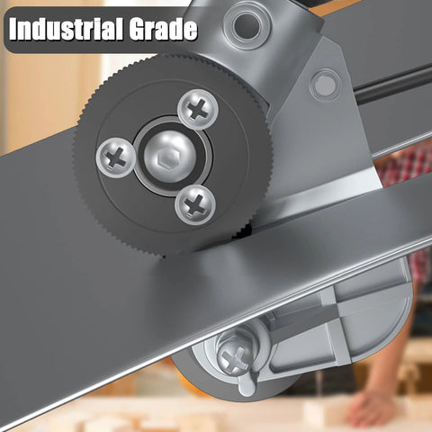 CZS sheet metal cutter drill attachment mounted on an electric drill; metal nibbler with gear wheel and screws