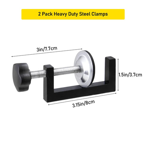 Three Inch C Clamp For Woodworking Two Pack Heavy Duty Steel Clamps With Compact Design For Precision Work And Sliding Jaw For Secure Holding In Crafting Carpentry And Workshop Projects, 3in size shown