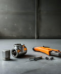 Workhorse Hydraulic Brake Insert Kit tools on table for mountain bikes, showing aluminum alloy parts and quick install features