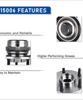 Close-up of Front Wheel Hub Bearing Assembly 515006 For Dodge Ram 1500 1994 1999 4x4 With 5 Lugs Non ABS Front Pair Replacement Kit features.