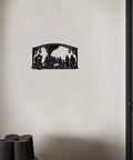 Dope Steam Train Metal Wall Art Locomotive Iron Wall Decor For Living Room Bedroom Office, Retro Train Station Scene, 12 Inch