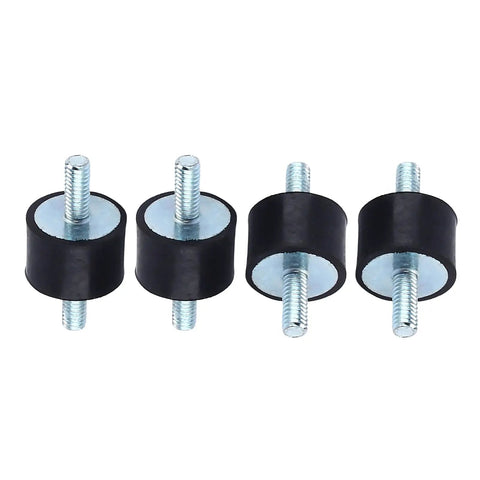 Heavy Duty M4 Rubber Anti Vibration Mounts Pro Grade Shock Absorbers For Air Compressor Pumps and Workshop Gear, featuring black rubber pads.