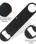 Flat Stainless Steel Bottle Opener 7 Inch Bulk Pack Of 20 Black Barware For Kitchen Bar Or Restaurant Heavy Duty Easy Grip Opens Beer And Soda Bottles In Seconds.