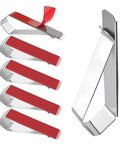 Stainless Steel Car Visor Photo Clip No-Fuss Portable DIY Visor Clips set with adhesive feature shown