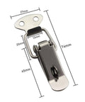 2 Pack 58mm Spring Loaded Latch Catch Toggle Stainless Steel Safety Security Hardware Fitting Duckbill Tensionlock Hasp