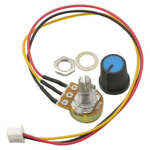 Three Pack B10K Knurled Shaft Linear Taper Rotary Potentiometer XH2.54 3P WH148 10K Potentiometer Single Turn Carbon Film Variable Resistor