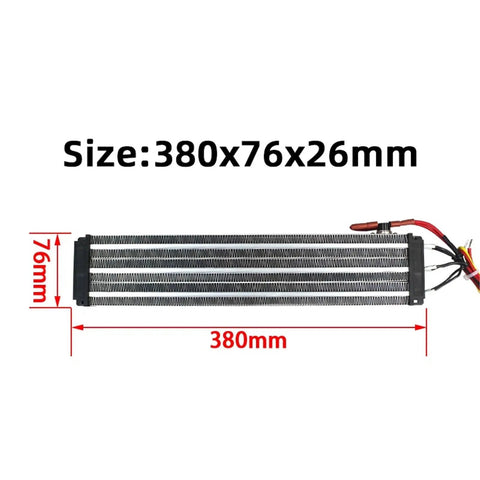 Badass 3000W 220V Air Heater With PTC Ceramic Heating Element For Slick Constant Temperature That Totally Crushes Cold Drafts In Garage Shops Or Outdoor Rigs Daily, size 380x76x26mm, PTC ceramic heating element.