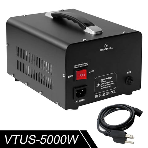 Heavy Duty 5000W Voltage Converter Transformer For Home And Travel Step Up From 110V-120V To 220V-240V Or Step Down From 220V To 110V