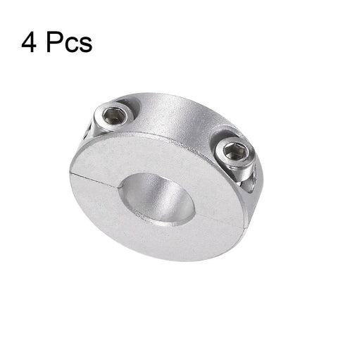 4 Pack Double Split Shaft Collar For 12Mm Shaft Set Screw Clamp On Collars 30Mm Outer Diameter 10Mm Wide Aluminum Anodized For Stoppers Positioning Timing Pulleys And Other Machine Tools 4 pcs