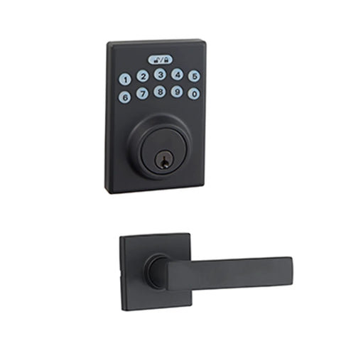 Contemporary Electronic Keypad Door Lock With Matte Black Hardware Designed For Hassle Free Keyless Entry Deadbolt Installation And Rock Solid Home Protection