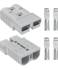 175 Amp 1 0 AWG Battery Quick Disconnect Connector Kit Beefy Heavy Duty Winch Wiring Kit for Cars RVs Trailers 2 Pack Gray Built for Quick Safe Disconnect High Conductivity and Easy Crimp Installation; gray battery connector with terminals