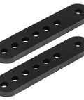 Heavy Duty Adjustable Universal Leaf Spring Shackles Plates For Trailers, Two Pack, Nine Inch Long By Two Inch Wide, Three Eighths Inch Thick Aluminum Alloy, Powder Coated For Corrosion Resistance, For Half Inch Bolts, Holes One Inch On Center