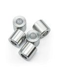 Aluminum spacers, 5-pack, 1/2 in outer diameter, 1/4 in bore, 1/2 in length, unthreaded round standoffs