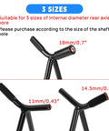 Boss Universal Triangle Kickstand Holder For Dirt Bikes 80cc To 500cc Side Stand Mount with 18mm, 14.5mm, and 11mm plug sizes.