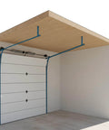 Heavy Duty 2mm Steel Garage Door Track Rails With R12 Radius Curved Design, Horizontal Tracks For 7 Foot High Doors visible