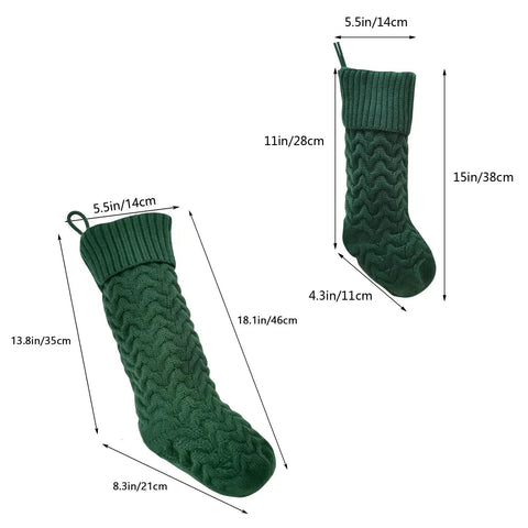 Cozy Knitted Christmas Stocking Gift Bags For Candy Treats And Small Gifts Door Window Wall Decor Holiday Stocking Decorations