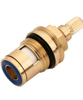 Two Pack Brass Ceramic Disc Faucet Cartridge Replacement With 20 Spline Stem Fits Hot And Cold Taps For Bathroom And Kitchen 51.5mm