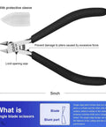 5 Inch Model Nippers With Ultra Thin Single Edge Blades And Plastic Case For Gundam Model Kits showing protective sleeve