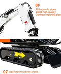 Compact Hydraulic Digger For Trenching And Pipe Installations with sturdy arm and durable tracks