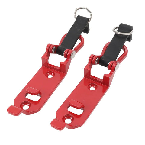 Two Pack Heavy Duty Roof Rack Shovel Holder With Metal Rubber Clamp Mount for Car Truck Garage Space Saving Tool Organizer Easy Install Red