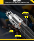 Close-up of Heavy Duty Penguin Puller Sr Wire Grip Handles showing four slots for 3/0 to 350 MCM cables.