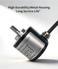 Incremental Magnetic Rotary Encoder 38mm Diameter 6mm Shaft ABZ Push Pull Output 100 400 600 PPR side view