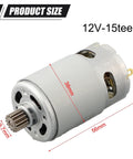 Replacement Motor For Cordless Drill TSR1080 2 LI And GSR120LI 12V 14.4V Beefy Metal Housing 38Mm Dia 56Mm Length With 13 Or 15 Tooth Gear