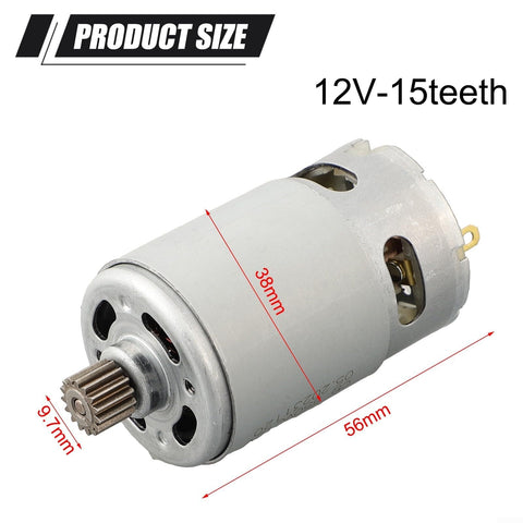 Replacement Motor For Cordless Drill TSR1080 2 LI And GSR120LI 12V 14.4V Beefy Metal Housing 38Mm Dia 56Mm Length With 13 Or 15 Tooth Gear