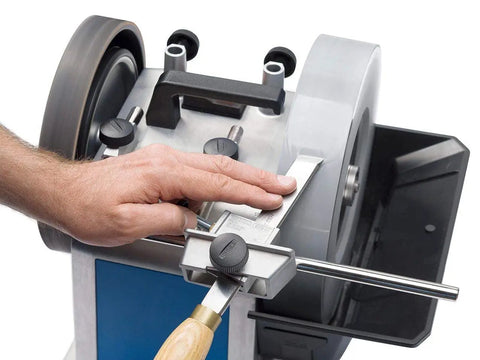 Straight Or Curved Edge Sharpener Multi Jig For Sharpening Skew Chisels Gouges Beading Tools And More Pro Grade Turning Tool Gear With Straight Or Curved Blades And Symmetrical Bevels Up To Two Inches Wide