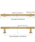 Diagram of Ten Pack 5 Inch Cabinet Handles With Champagne Bronze Finish, showing 128mm center, 167mm length, 31.5mm projection.