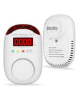 Front and back view of Plug In Carbon Monoxide Detector With Digital LED Display Real Time CO Monitor Alarm With Sound And Light Alerts.