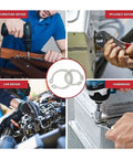 Pro Grade 455 Piece 304 Stainless External Retaining Rings And E Type Circlips Set With 15 Sizes M3 To M25 Shaft Snap Rings Kit Anti Rust Corrosion Resistant Spring Washer Repair used in furniture, appliance, car and handmade repair