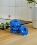 Set Of 4 Beefy And Rugged Heavy Duty Aluminum Alloy Hand Wheel Valve Control Handles stacked on a kitchen counter