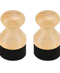 2 Pack Natural Bamboo Cutting Board Oil And Wax Applicator Set For Easy, Even Oiling And Long Lasting Wood Finish On Kitchen Boards, Perfect For DIY Finishing And Food Safe Maintenance, bamboo handles with black pads