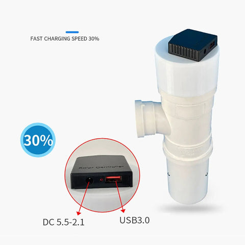 50W Water Turbine Hydroelectric Generator USB Rechargeable Outdoor Power System with Permanent Magnet Brushless Design