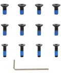 Top Shelf 12 Pcs Red Dot Screws Set Mounting Holosun 407C 507C 508T On Glock MOS And CZ P10 C hex head screws with blue threadlocker